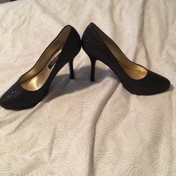 Nina Black Sparkle Heels - Picture 6 of 6